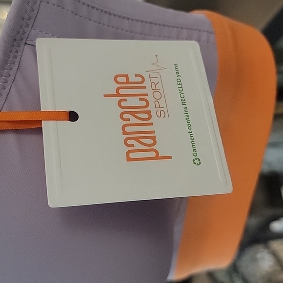 Panache Sport Non-Wired Sport Bra Lilac/Orange - Picture 7 of 9